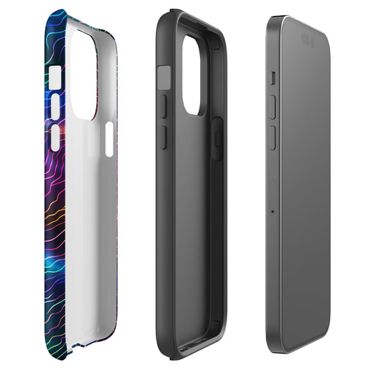Sonic Resonance | Multi Color Dimension Sound Waves Tough iPhone Case