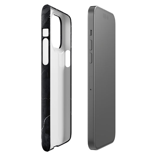 Onyx Opulence | Black Marble Design iPhone Case