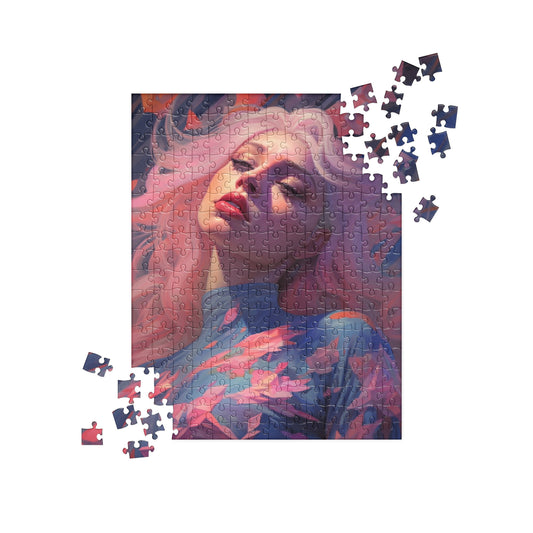 Rosebud | Concept Art Model Pink Hair Jigsaw puzzle