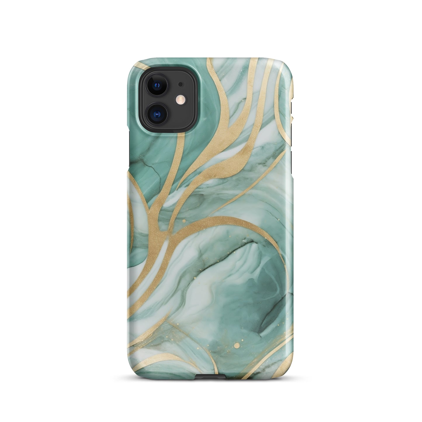 Mint Latte | Green & Gold iPhone Case