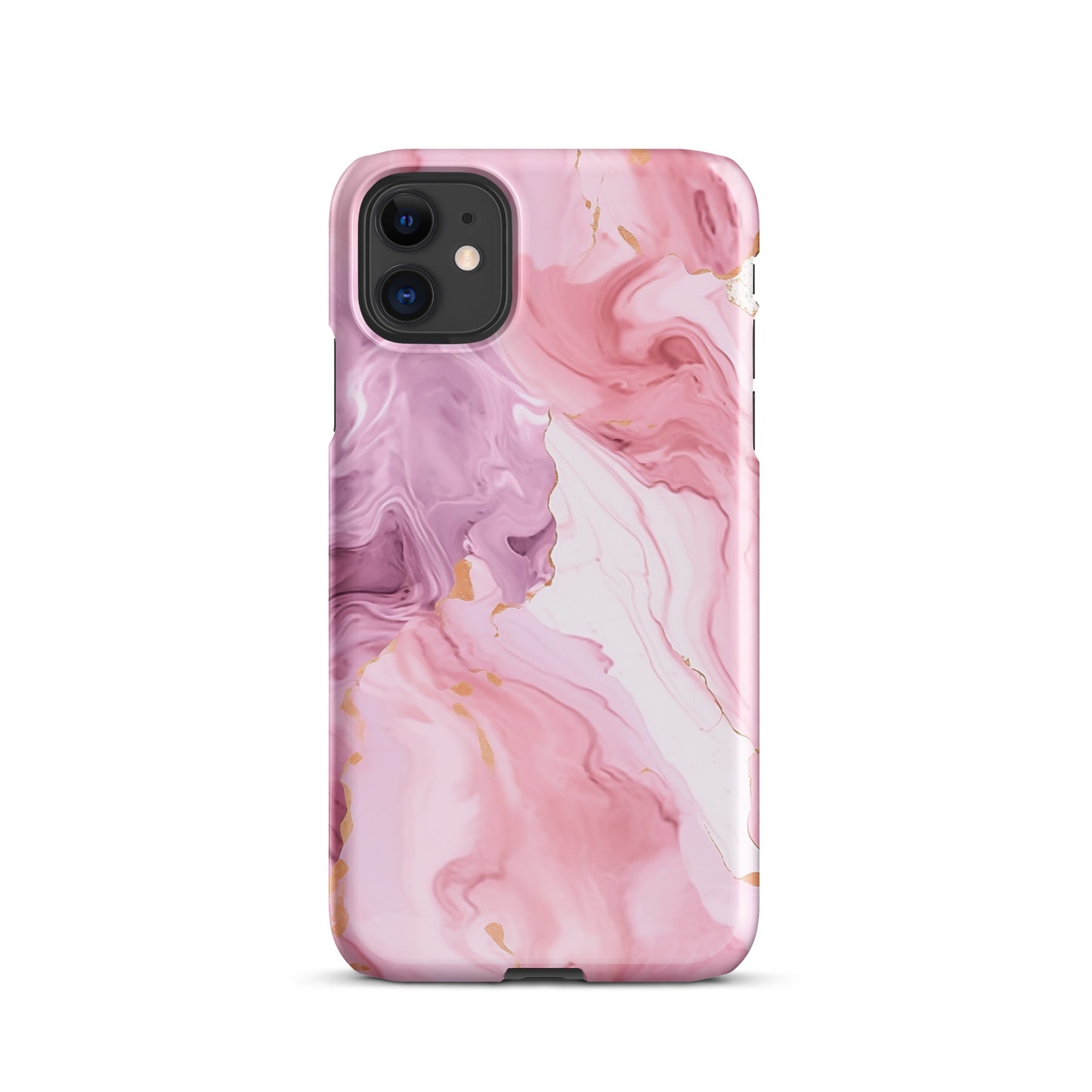 Petal Veins | Pink Marble Color Design iPhone Case