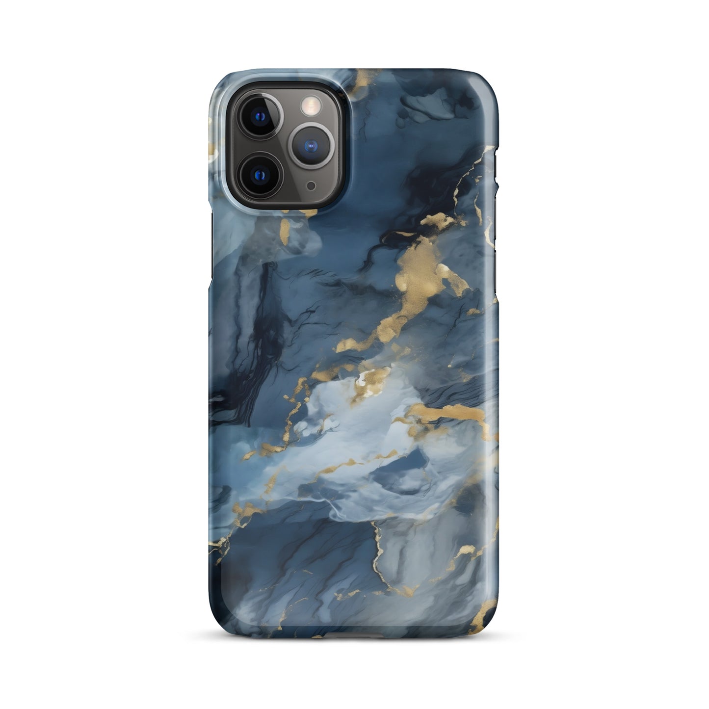Nightstorm | Dark Blue & Gold Marble iPhone Case