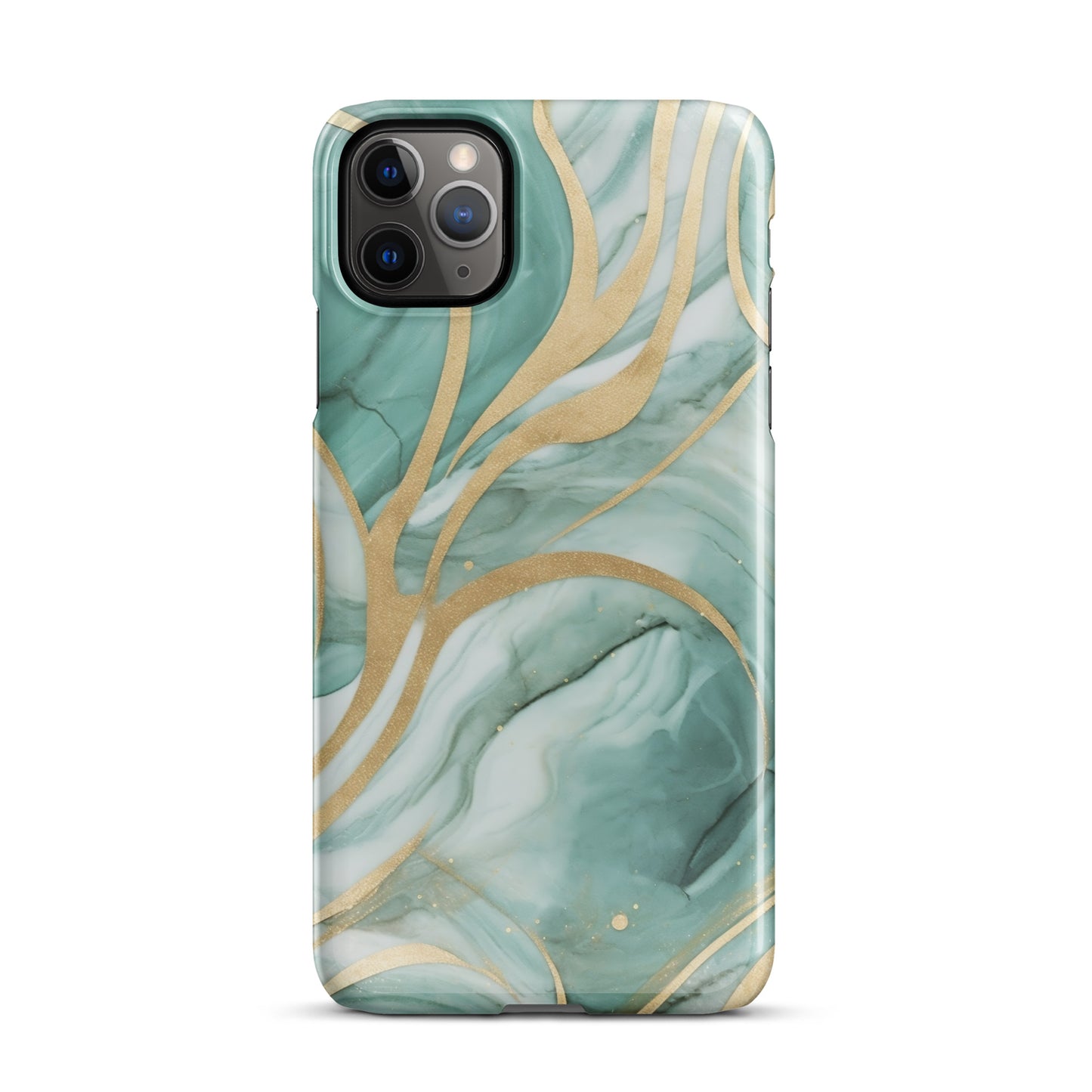 Mint Latte | Green & Gold iPhone Case