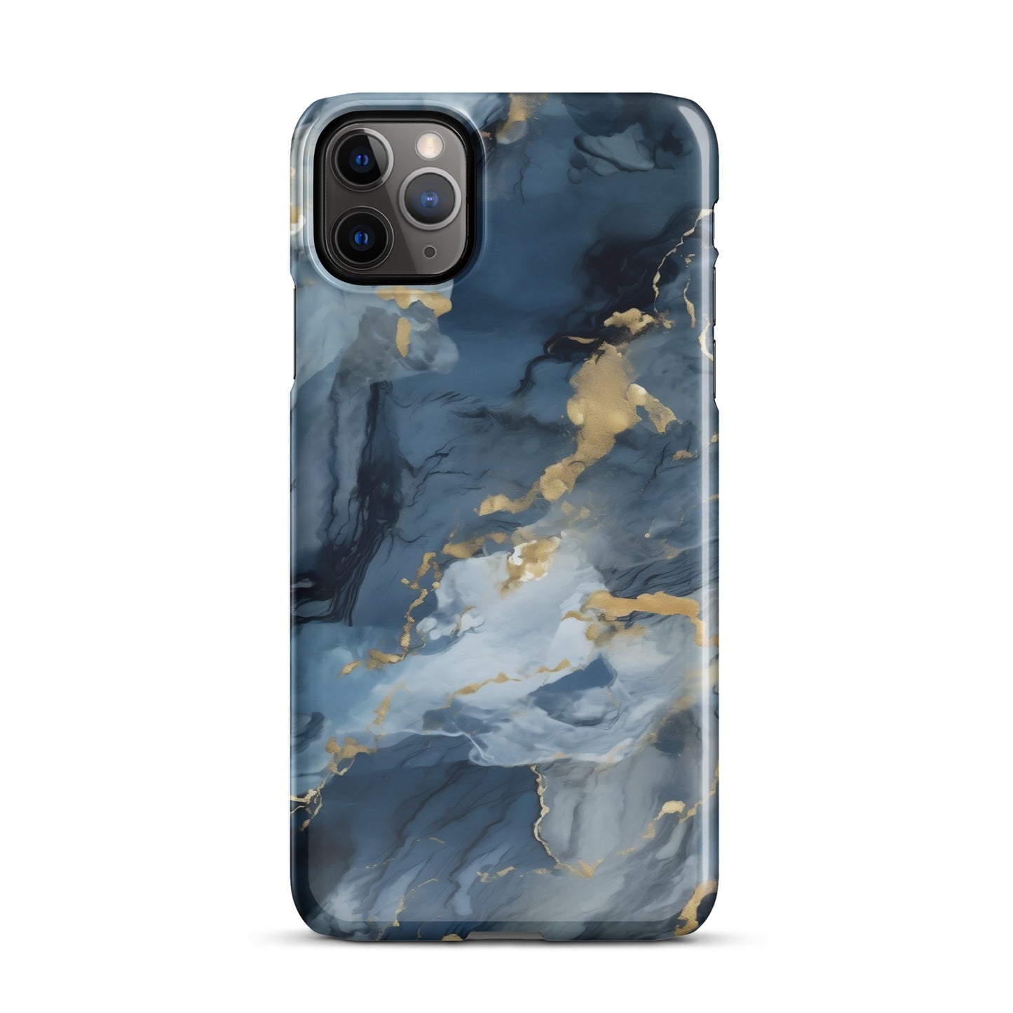 Nightstorm | Dark Blue & Gold Marble iPhone Case