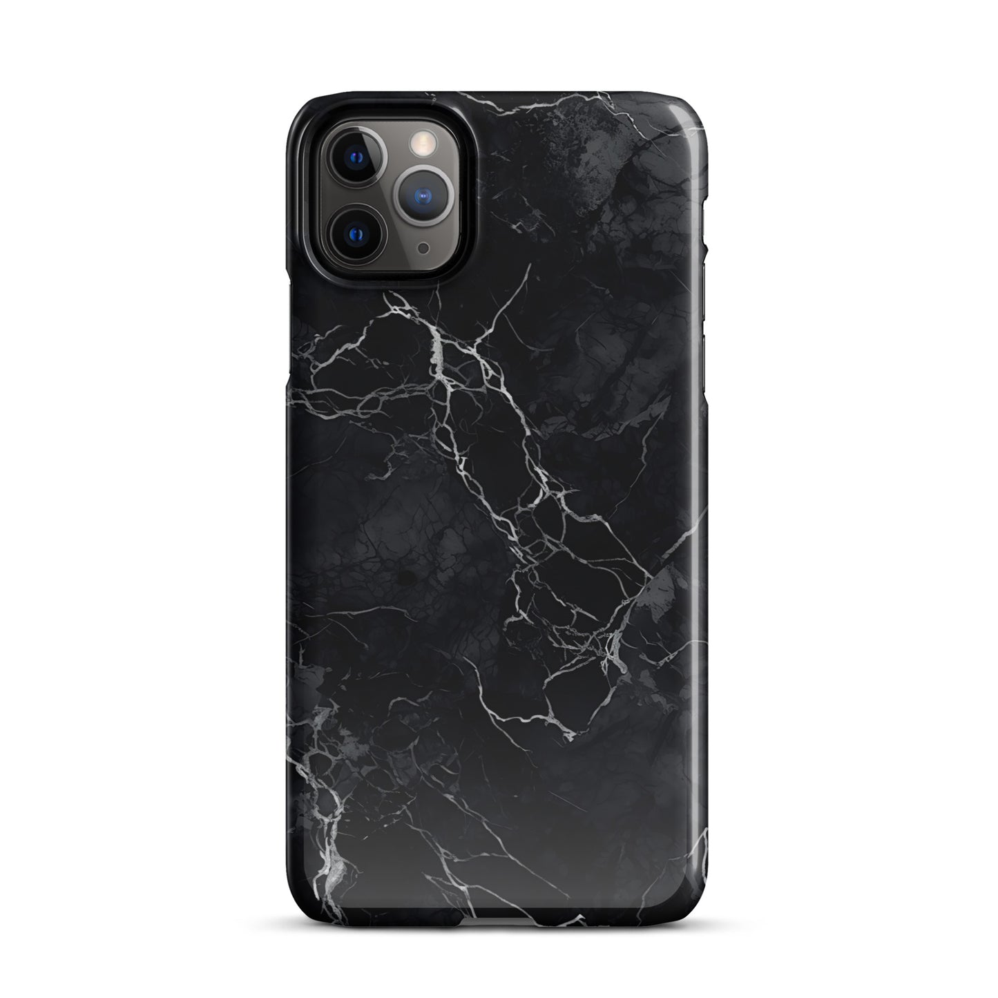 Onyx Opulence | Black Marble Design iPhone Case