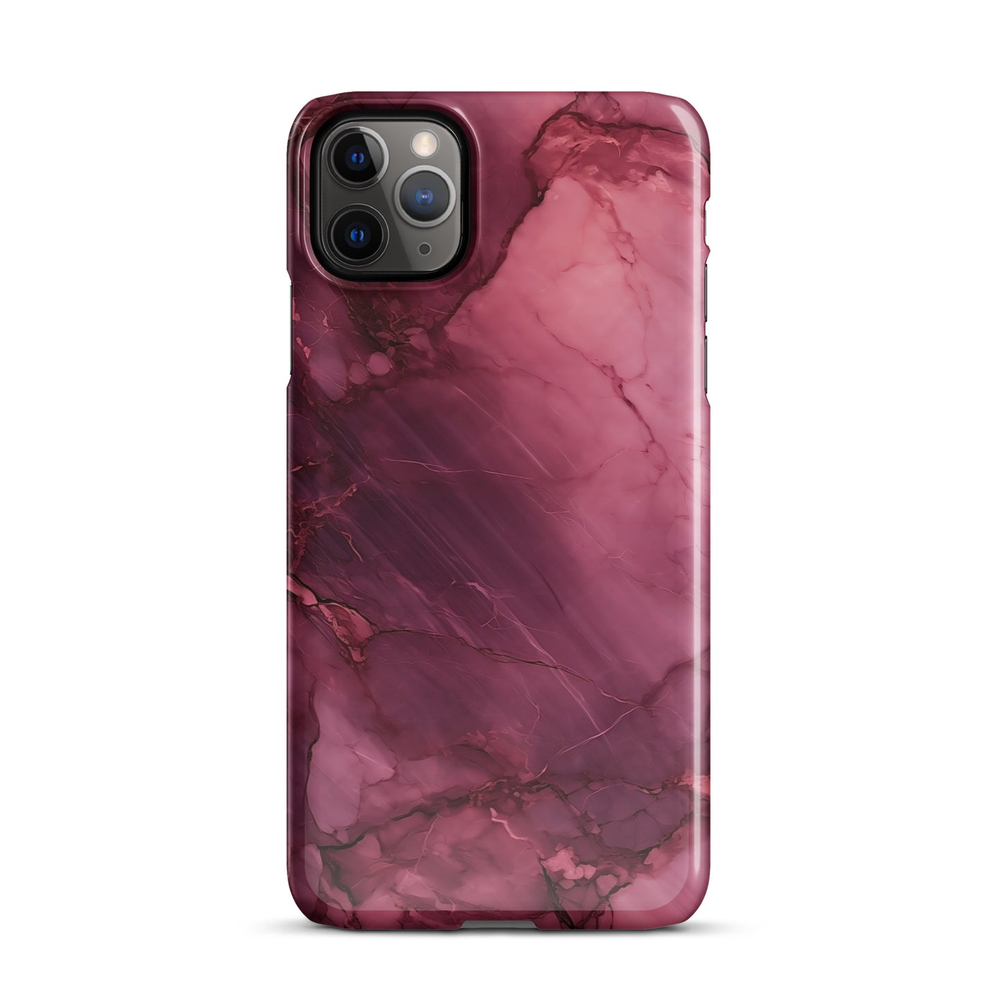 Bordeaux Pink | Dark Pink Marble iPhone Case