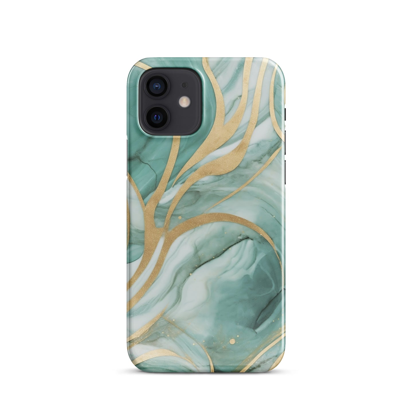 Mint Latte | Green & Gold iPhone Case