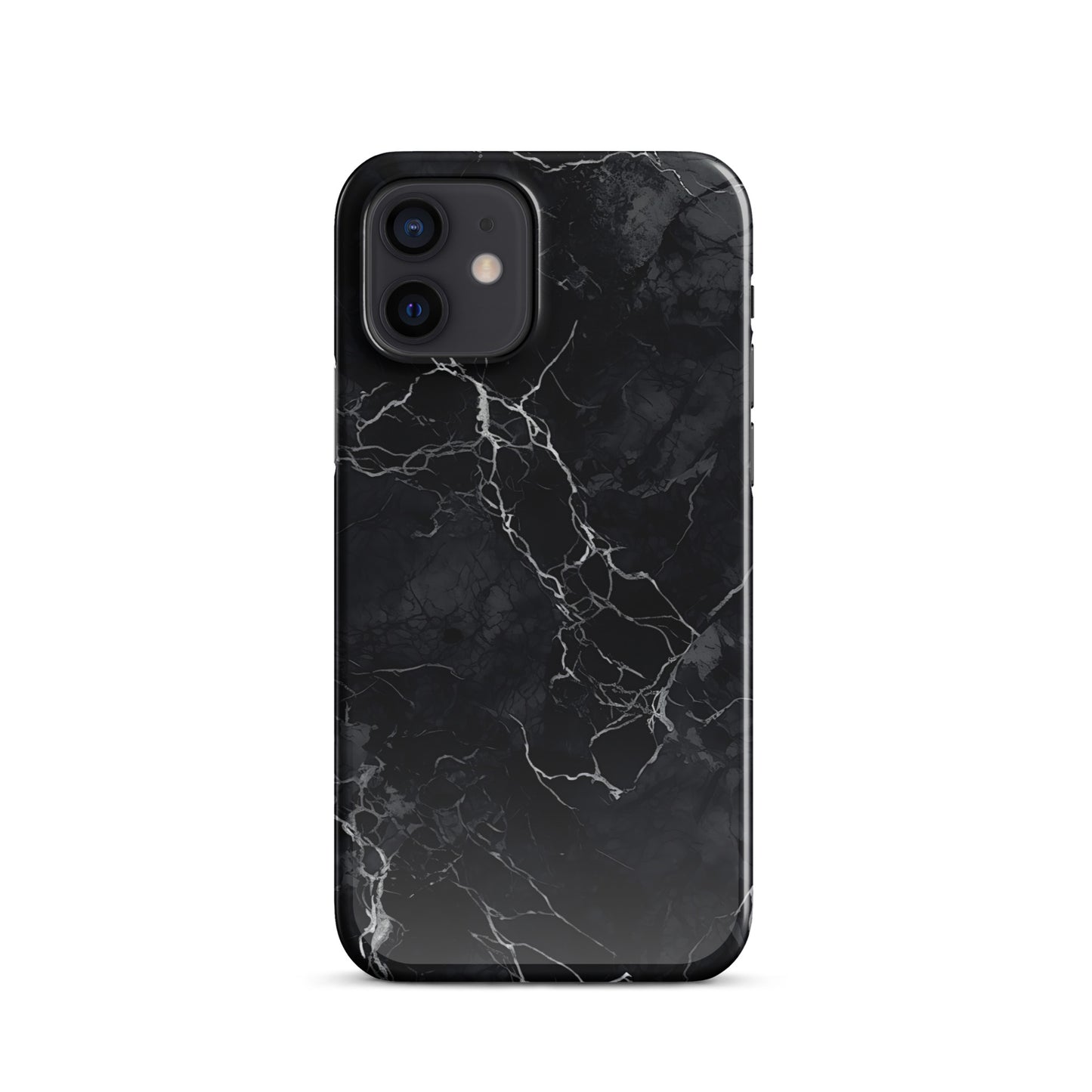 Onyx Opulence | Black Marble Design iPhone Case