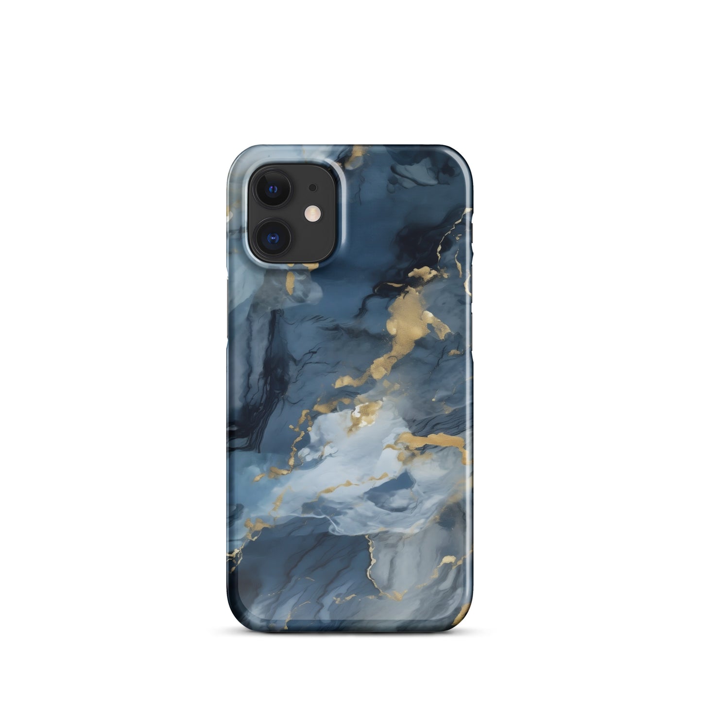 Nightstorm | Dark Blue & Gold Marble iPhone Case