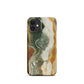 Geode Scale | Amber & Green Marble iPhone Case