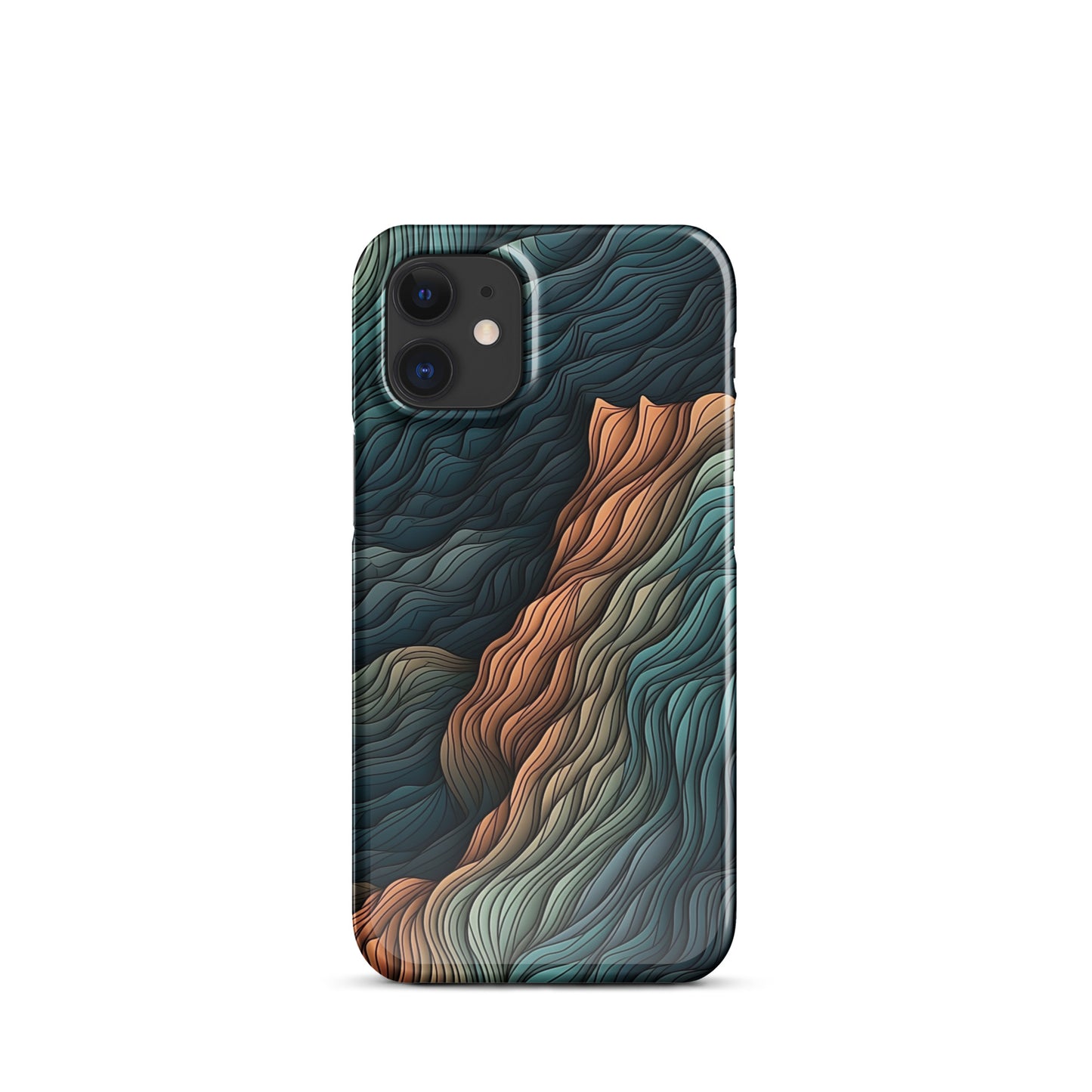 Opulent Ridges | Mountainous Ridges Multi Color Design iPhone Case
