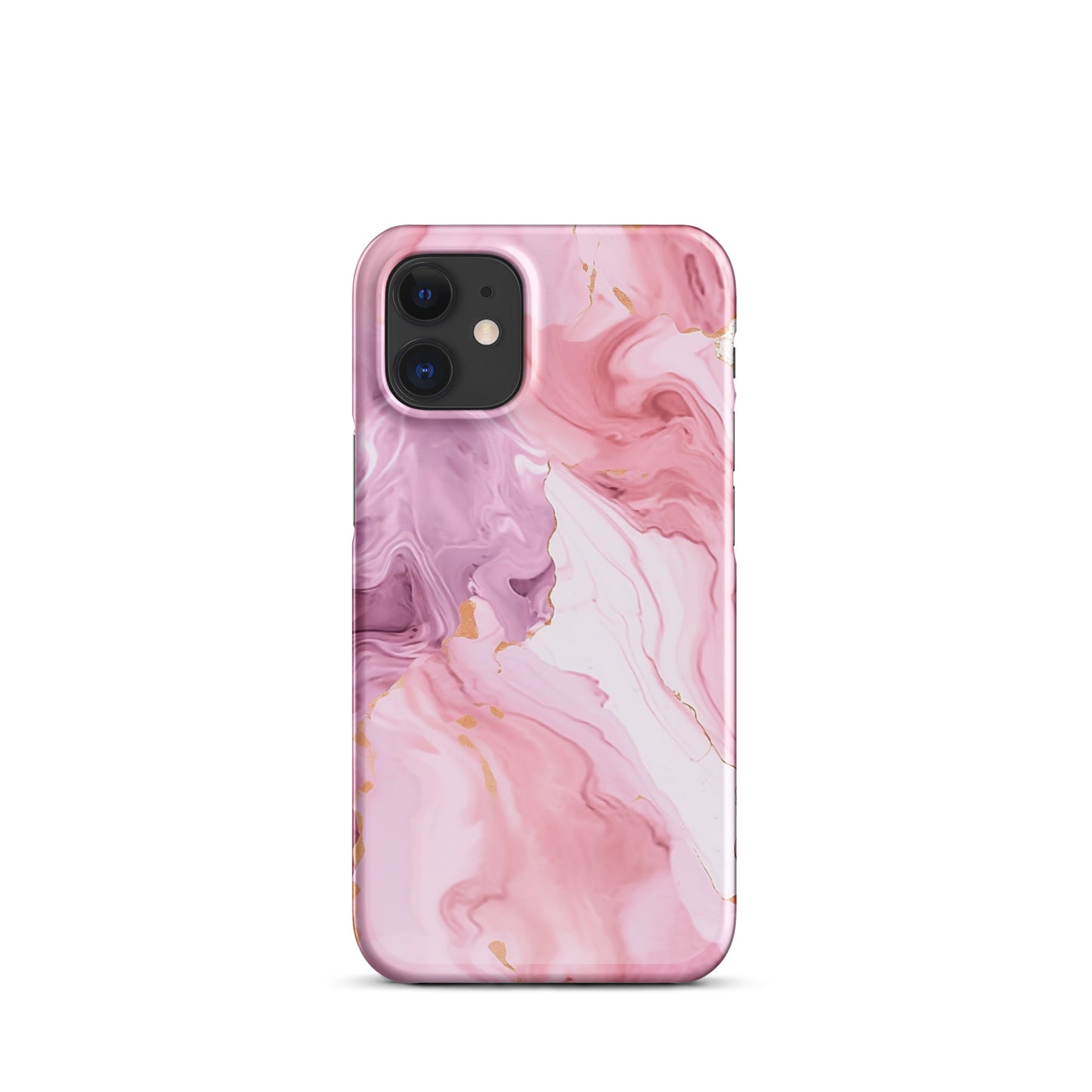 Petal Veins | Pink Marble Color Design iPhone Case