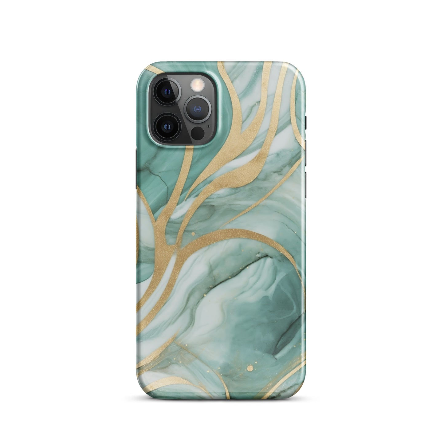 Mint Latte | Green & Gold iPhone Case
