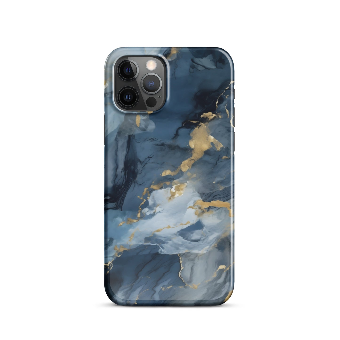 Nightstorm | Dark Blue & Gold Marble iPhone Case