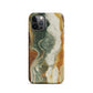 Geode Scale | Amber & Green Marble iPhone Case