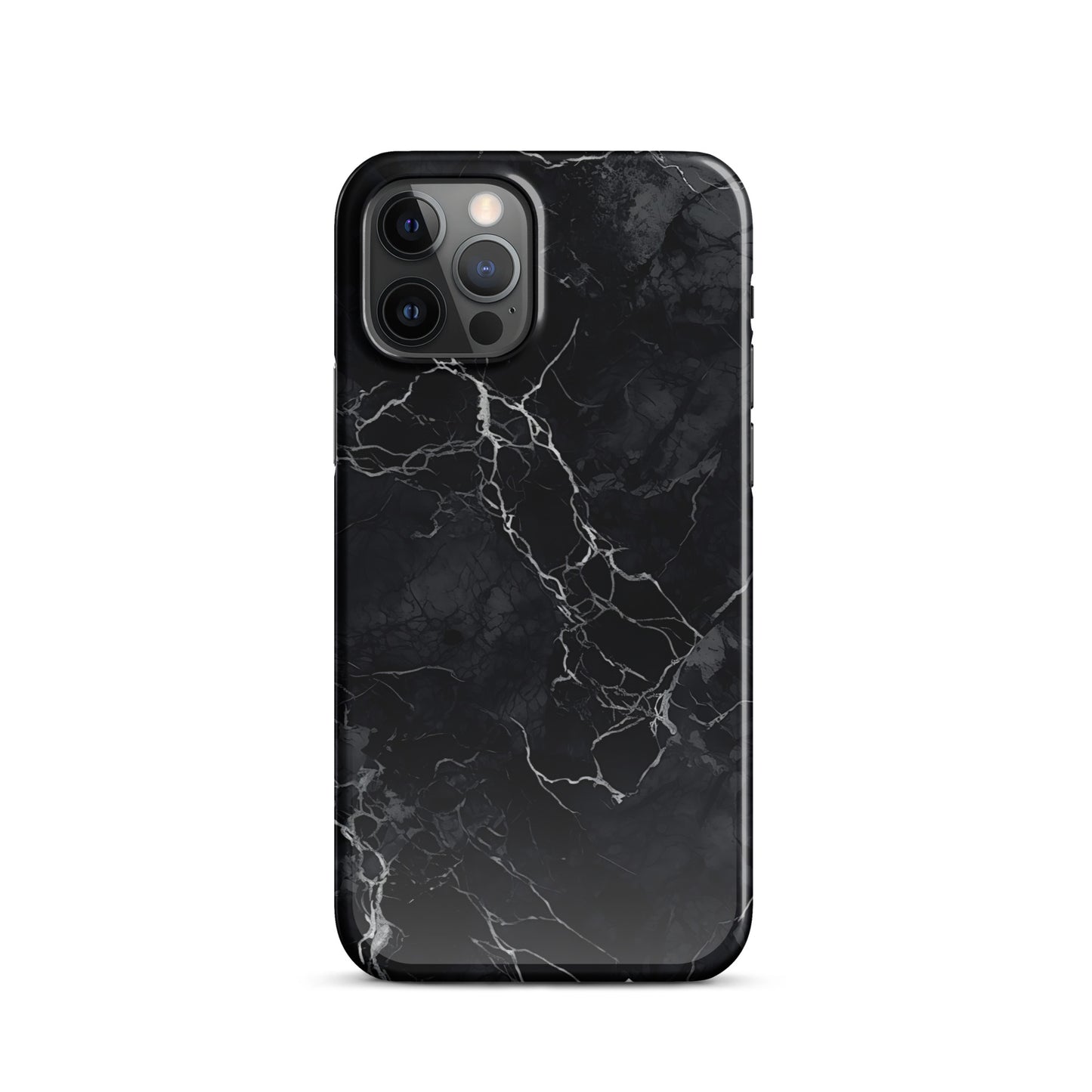 Onyx Opulence | Black Marble Design iPhone Case