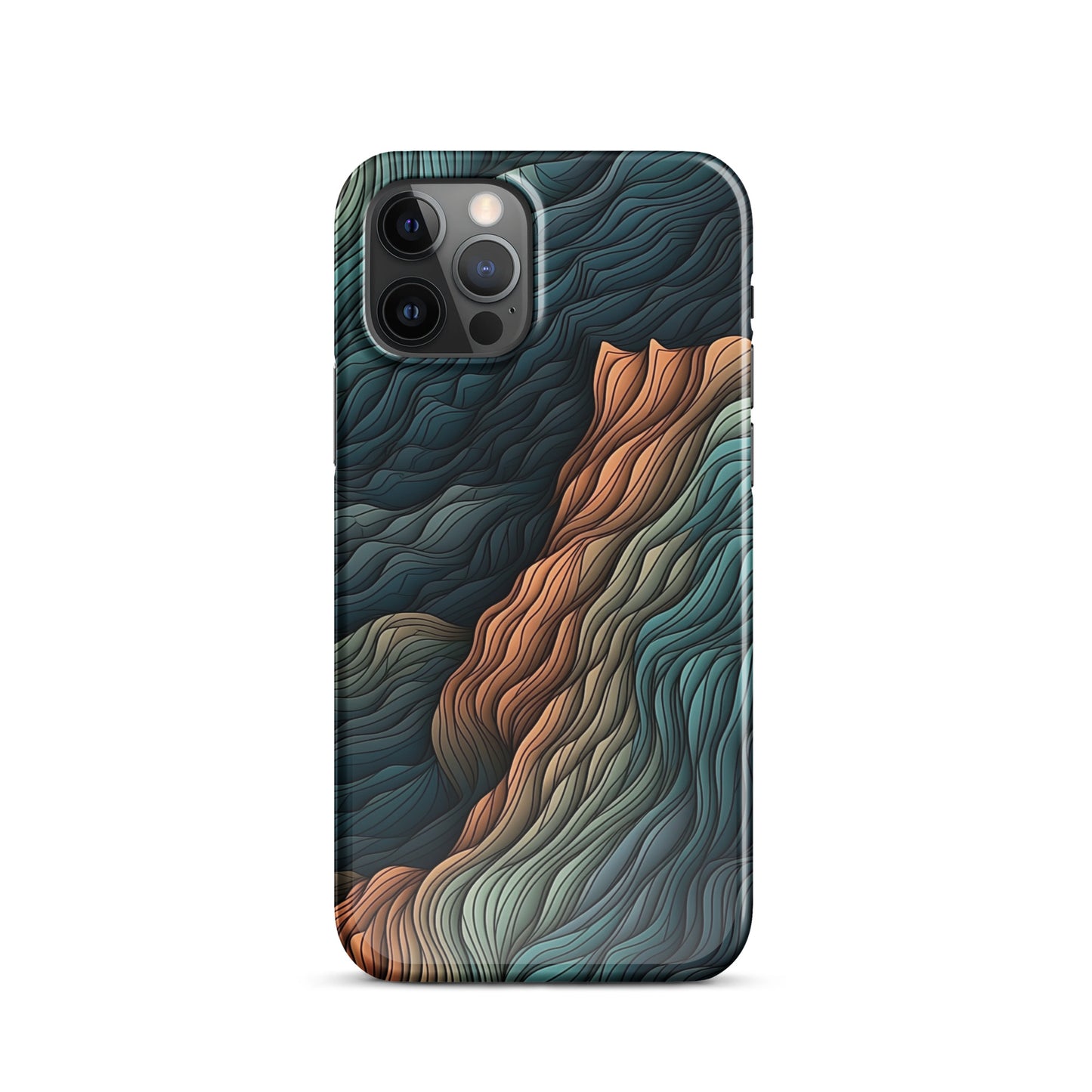 Opulent Ridges | Mountainous Ridges Multi Color Design iPhone Case