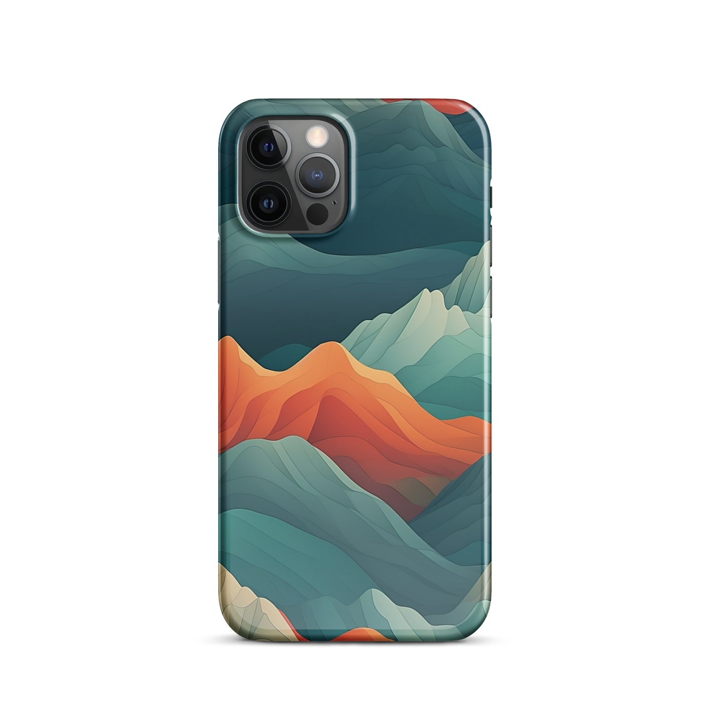 Iridescent Mountains | Multi Color Mountains Design iPhone Case