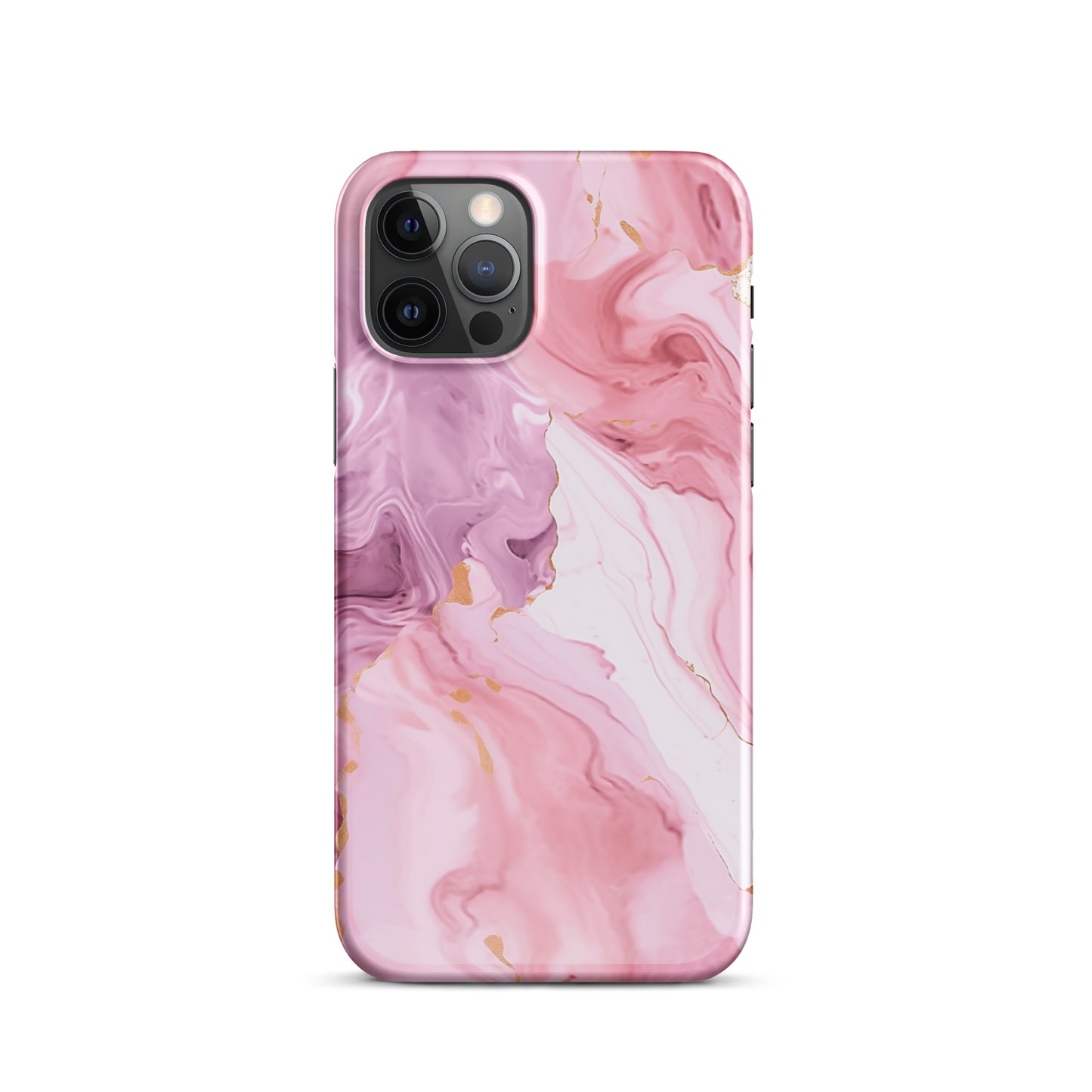 Petal Veins | Pink Marble Color Design iPhone Case