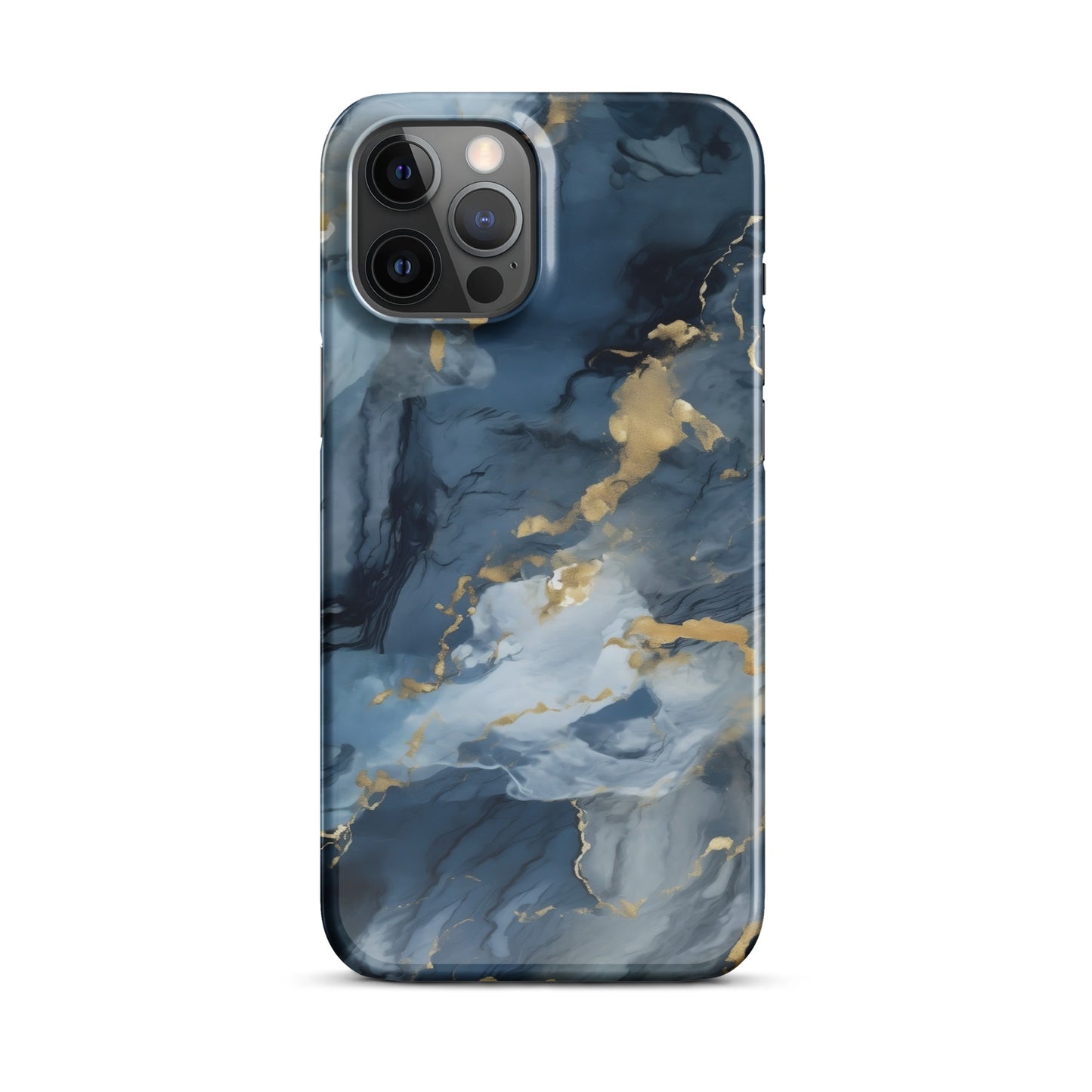 Nightstorm | Dark Blue & Gold Marble iPhone Case