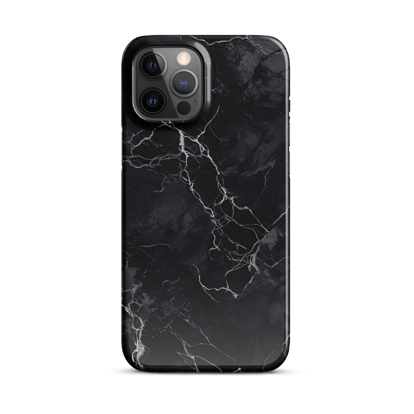 Onyx Opulence | Black Marble Design iPhone Case