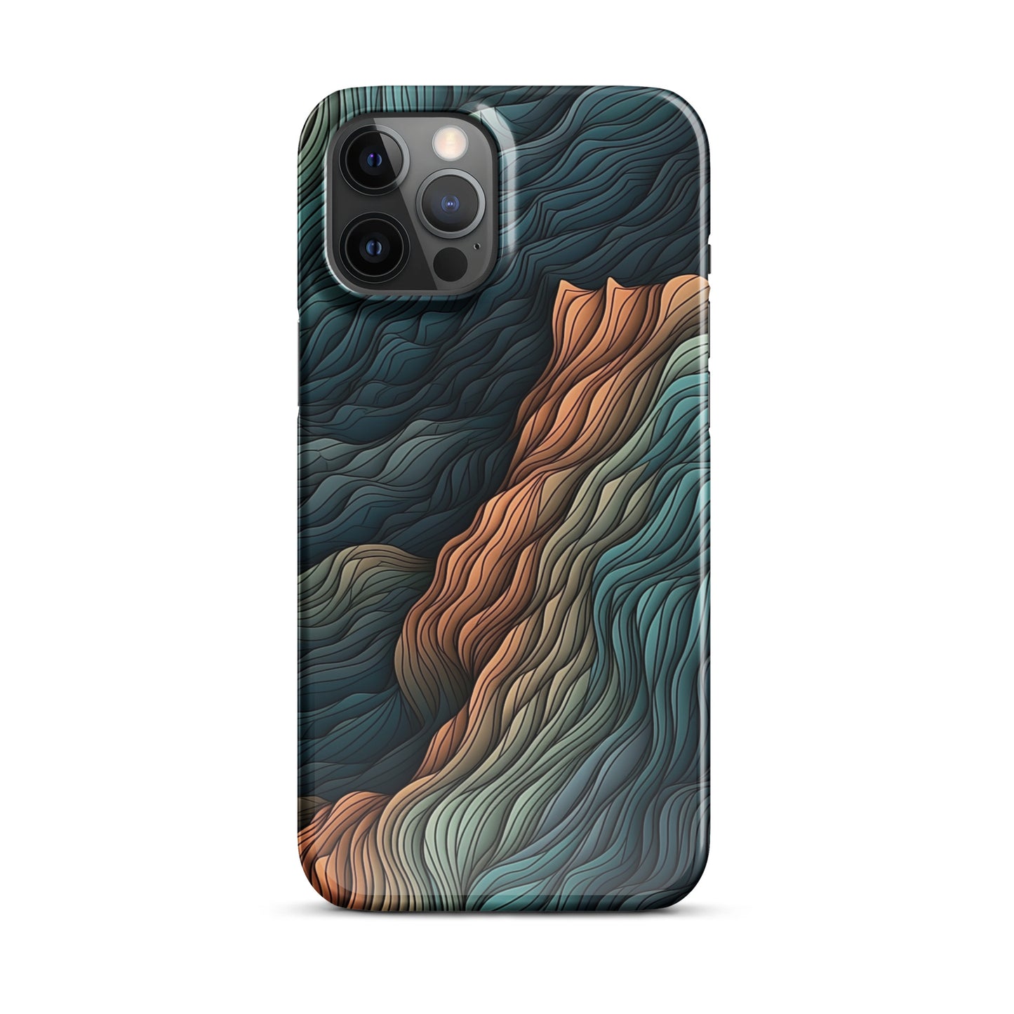 Opulent Ridges | Mountainous Ridges Multi Color Design iPhone Case