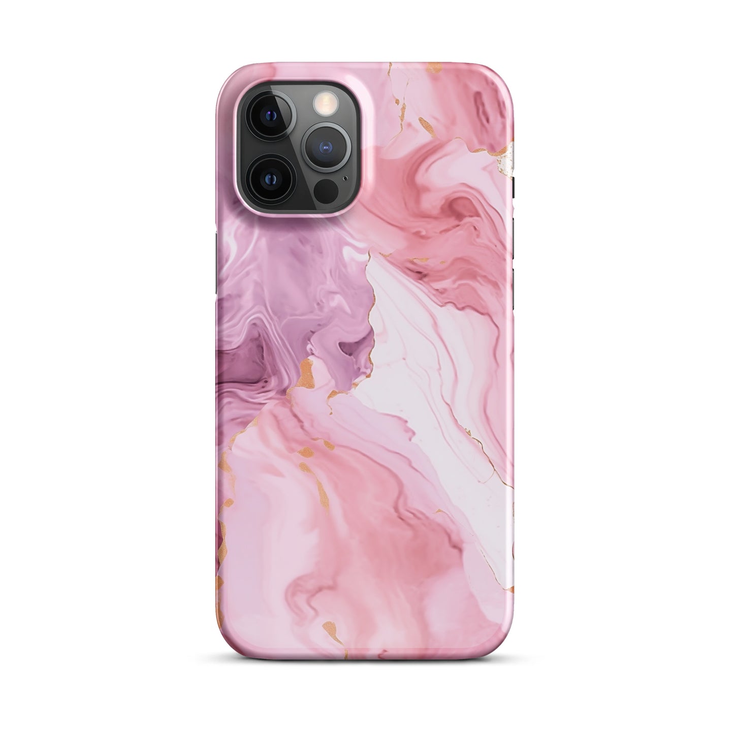 Petal Veins | Pink Marble Color Design iPhone Case