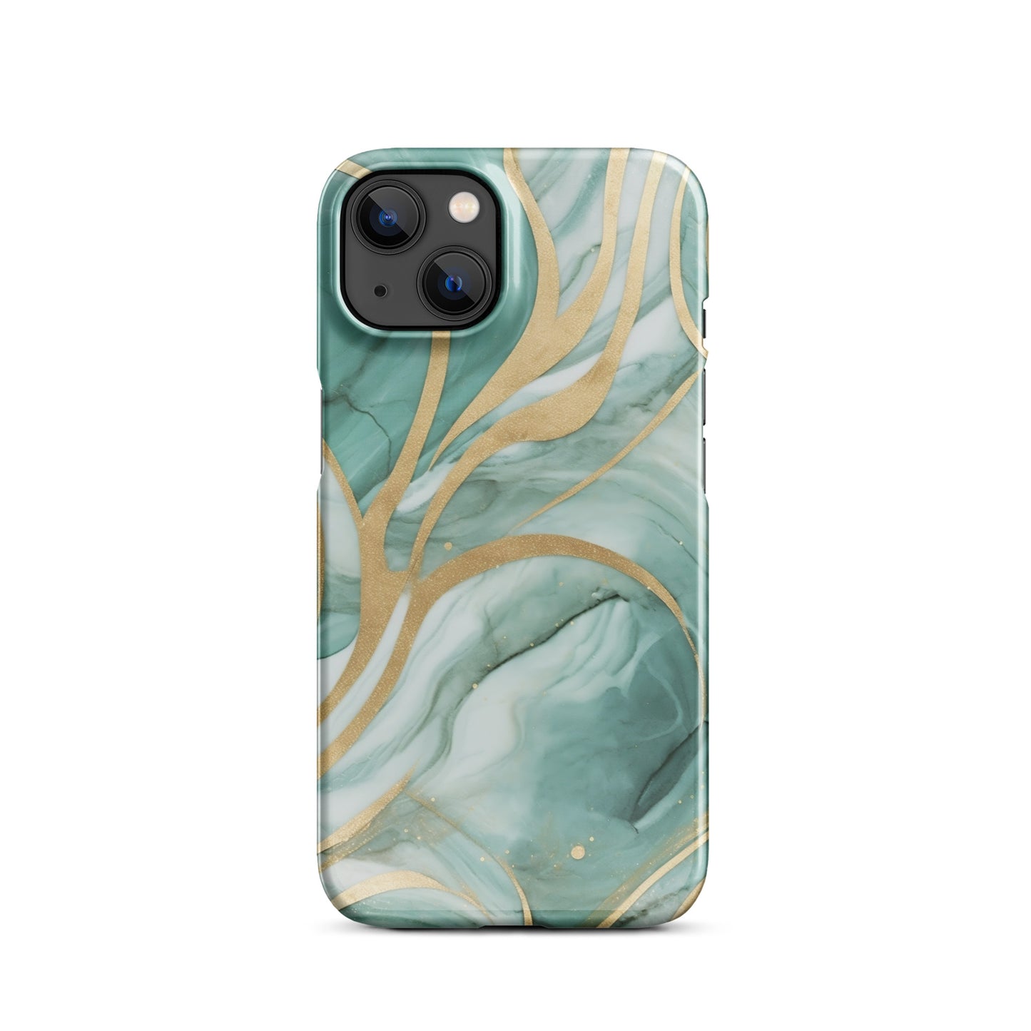 Mint Latte | Green & Gold iPhone Case