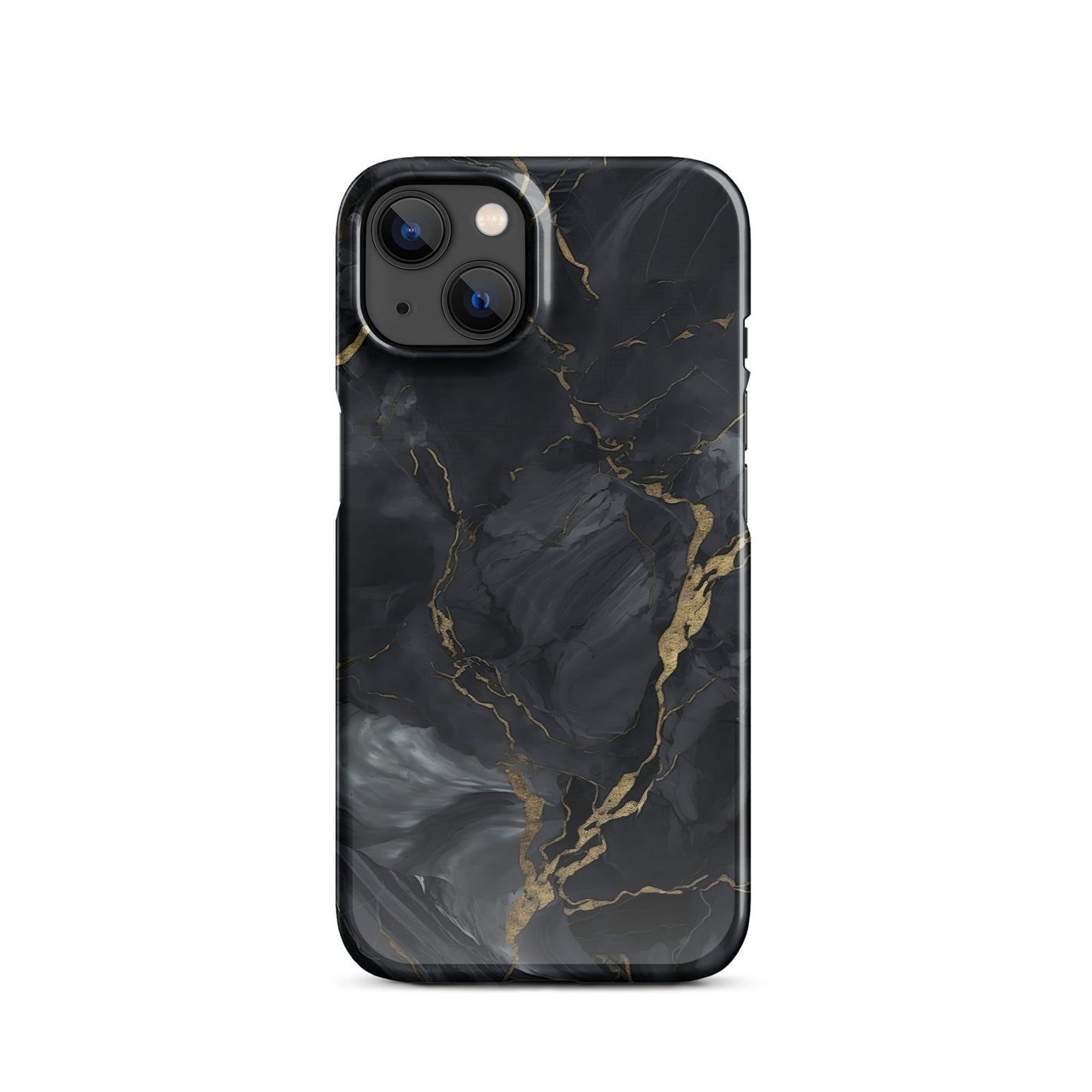 Obsidian Aurum | Black & Gold Marble Design iPhone Case