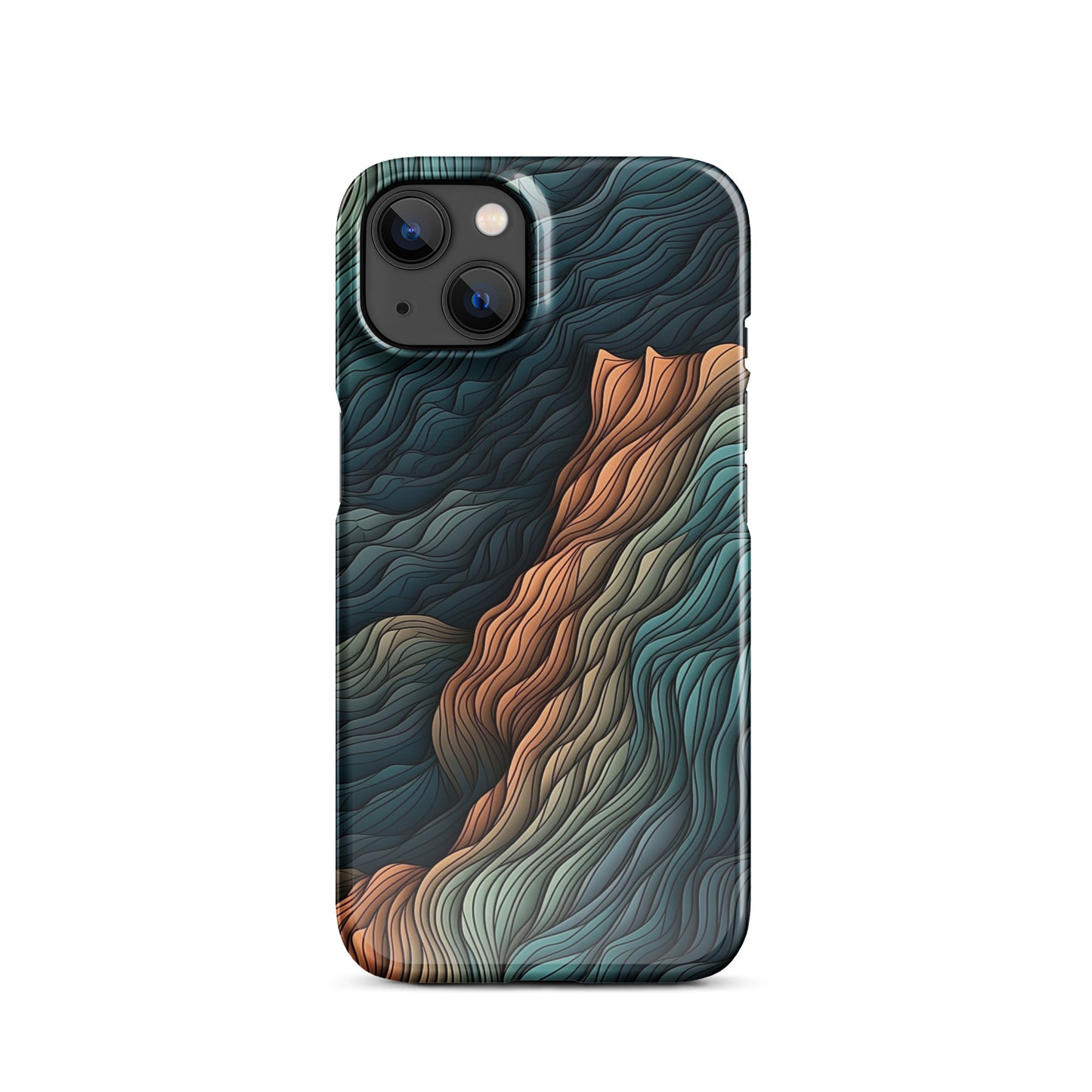 Opulent Ridges | Mountainous Ridges Multi Color Design iPhone Case