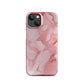 Coral Whispers | Pink & Coral Marble Design iPhone Case