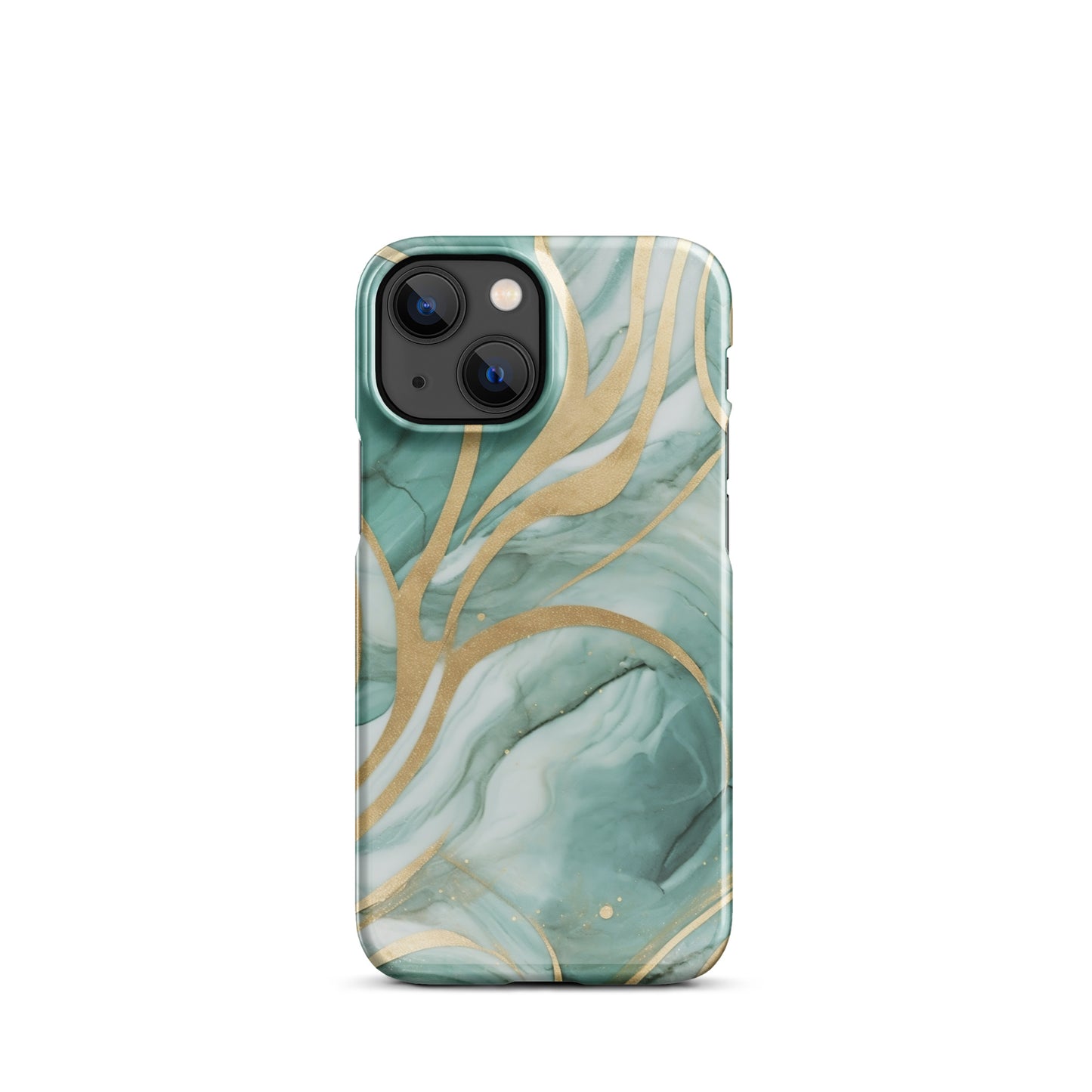 Mint Latte | Green & Gold iPhone Case