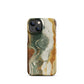Geode Scale | Amber & Green Marble iPhone Case