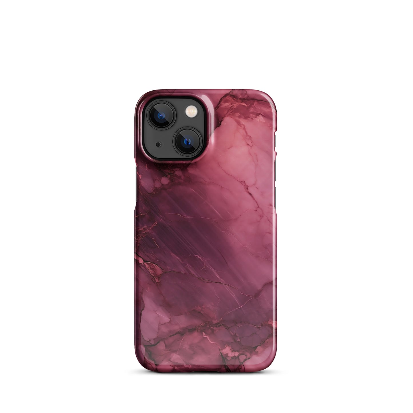 Bordeaux Pink | Dark Pink Marble iPhone Case