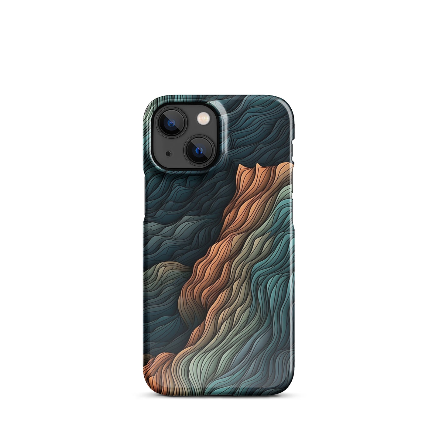 Opulent Ridges | Mountainous Ridges Multi Color Design iPhone Case