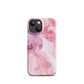 Petal Veins | Pink Marble Color Design iPhone Case
