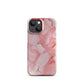Coral Whispers | Pink & Coral Marble Design iPhone Case