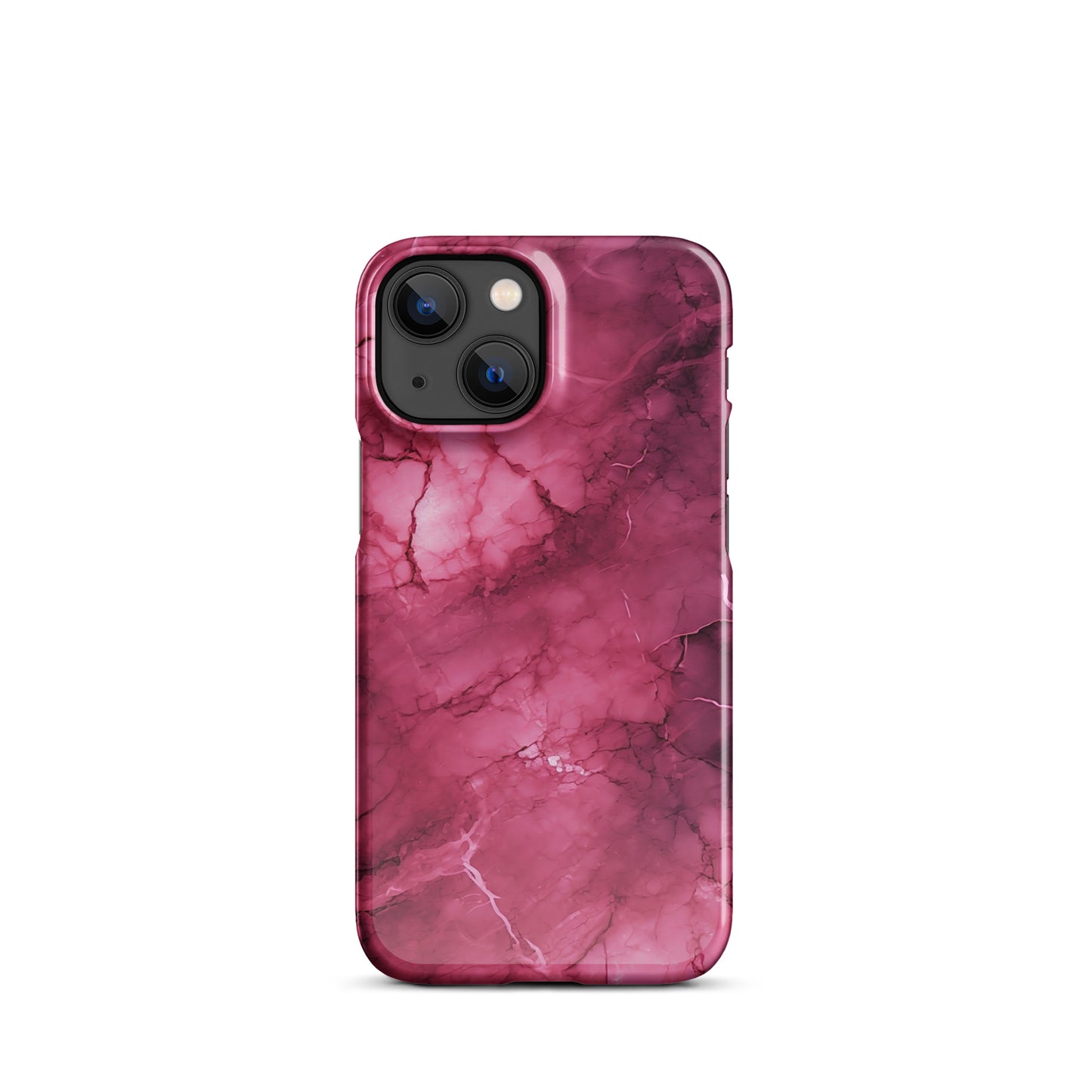 Noir Pink | Dark Pink Marble Design iPhone Case