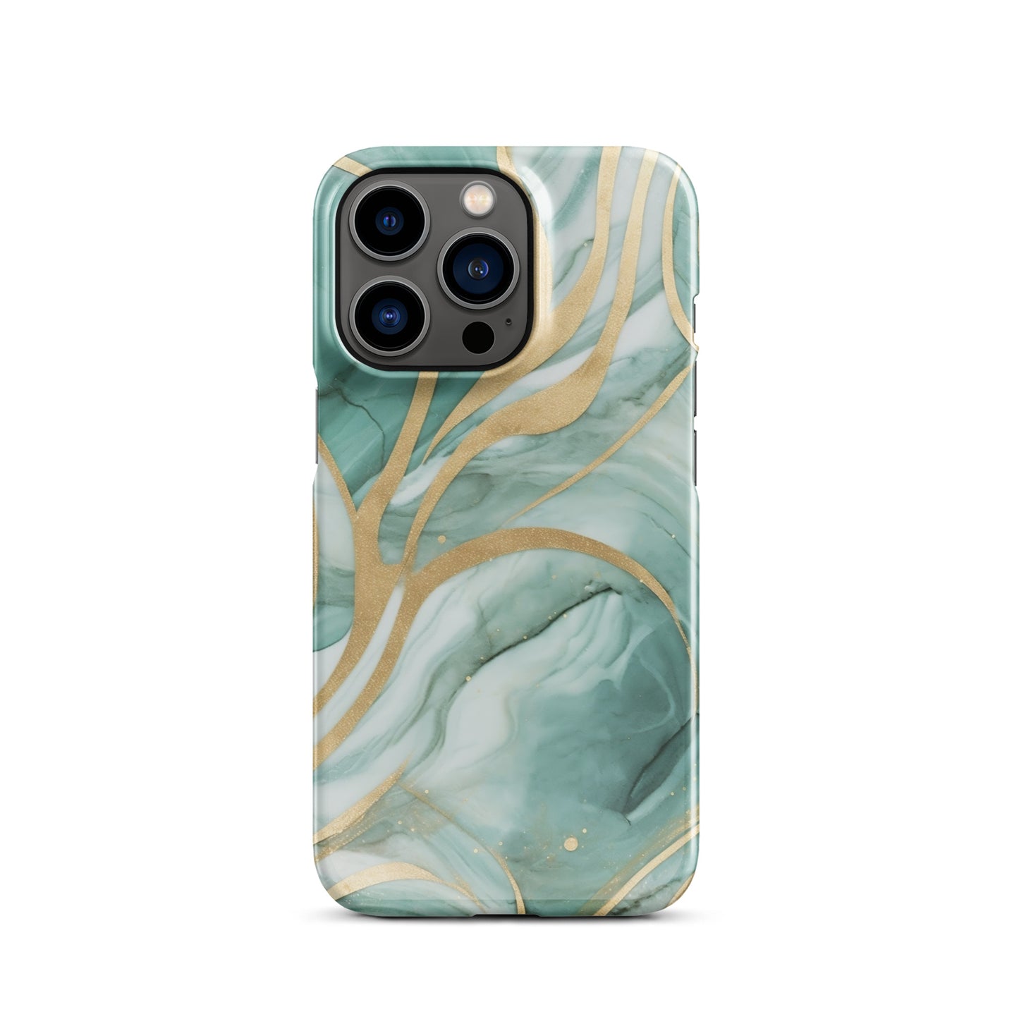Mint Latte | Green & Gold iPhone Case