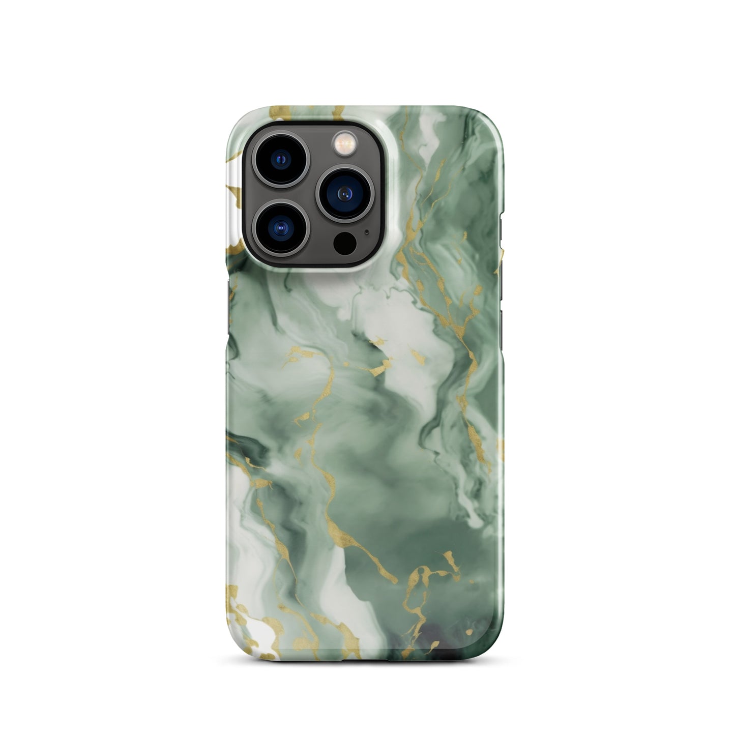 Matcha | Dark Green & Gold iPhone Case