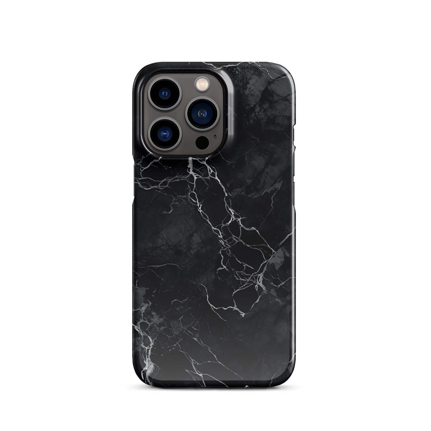 Onyx Opulence | Black Marble Design iPhone Case