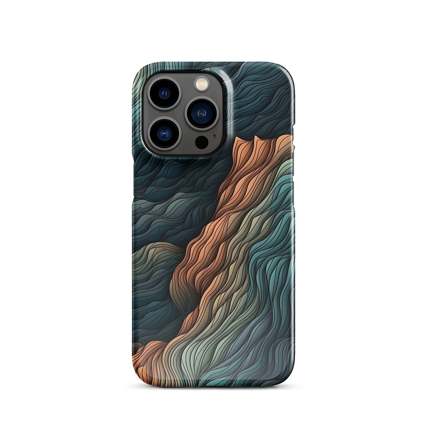 Opulent Ridges | Mountainous Ridges Multi Color Design iPhone Case