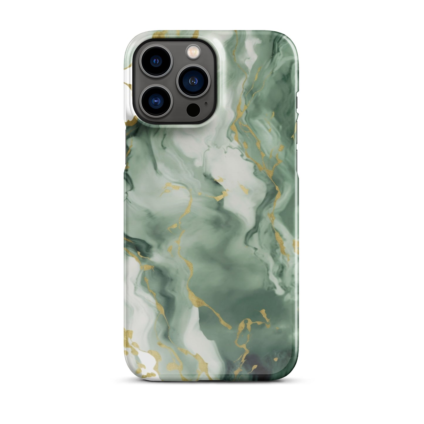 Matcha | Dark Green & Gold iPhone Case