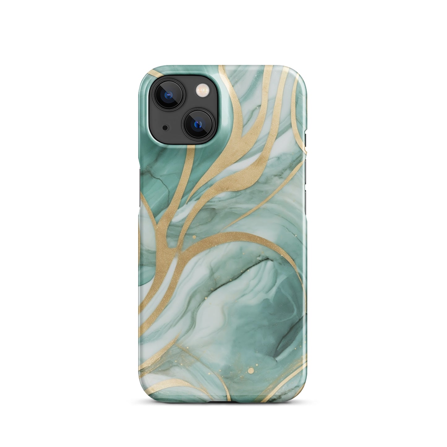 Mint Latte | Green & Gold iPhone Case