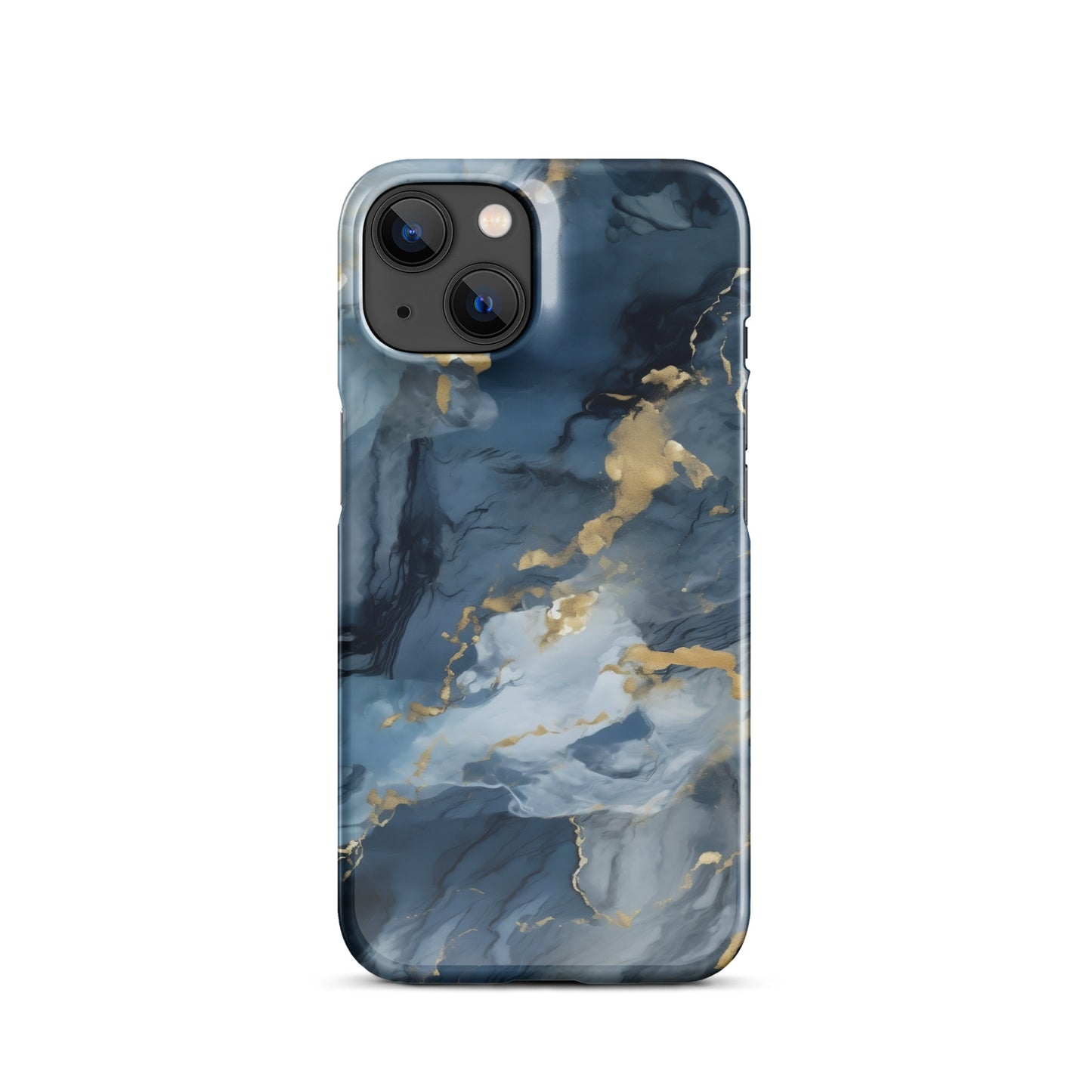Nightstorm | Dark Blue & Gold Marble iPhone Case