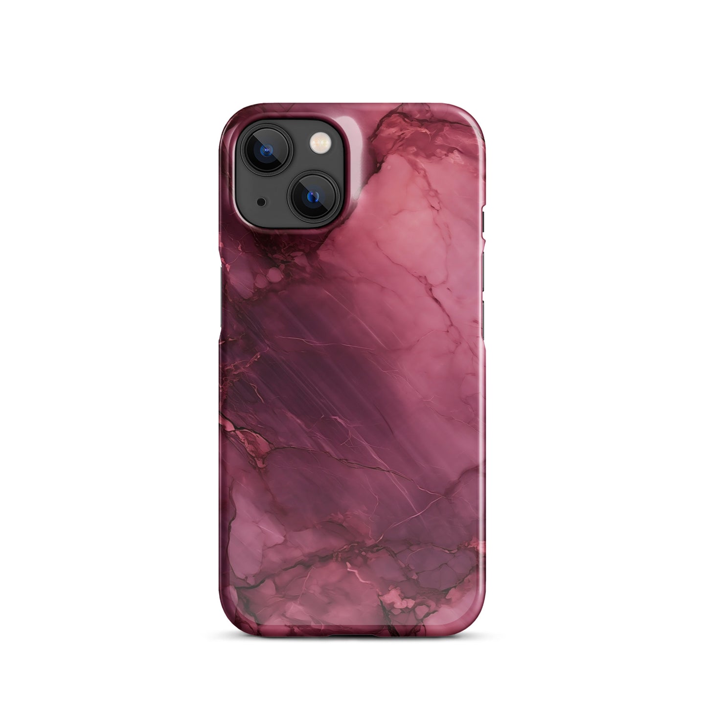 Bordeaux Pink | Dark Pink Marble iPhone Case