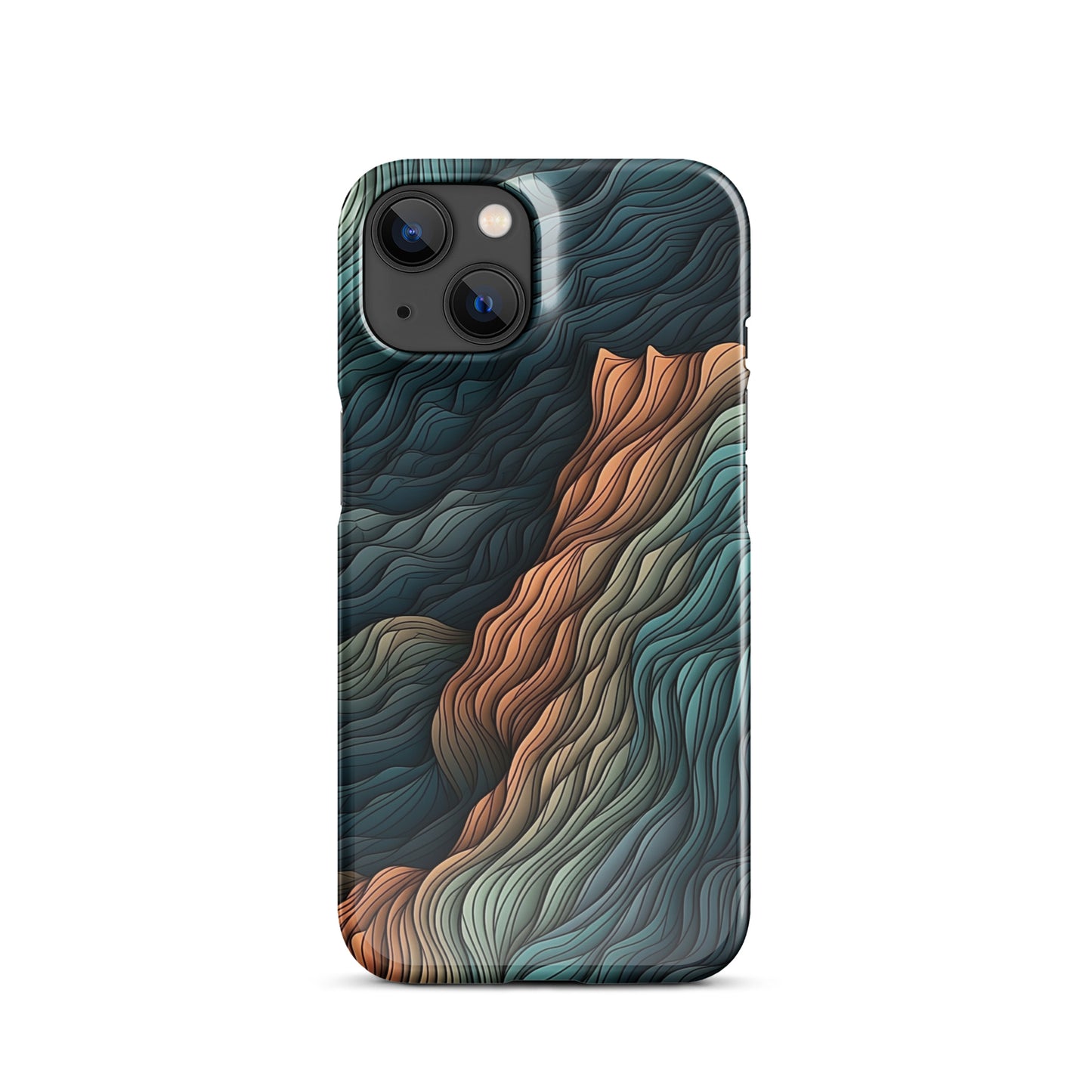 Opulent Ridges | Mountainous Ridges Multi Color Design iPhone Case