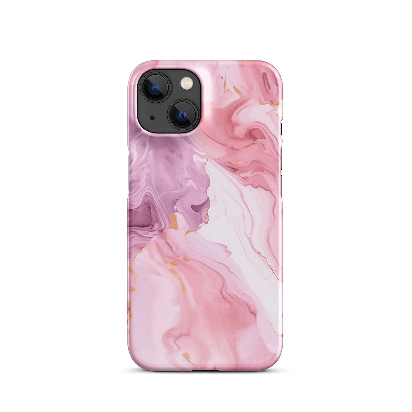 Petal Veins | Pink Marble Color Design iPhone Case