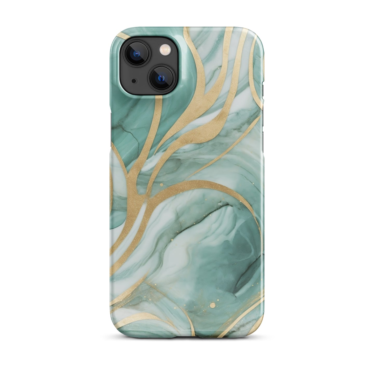 Mint Latte | Green & Gold iPhone Case