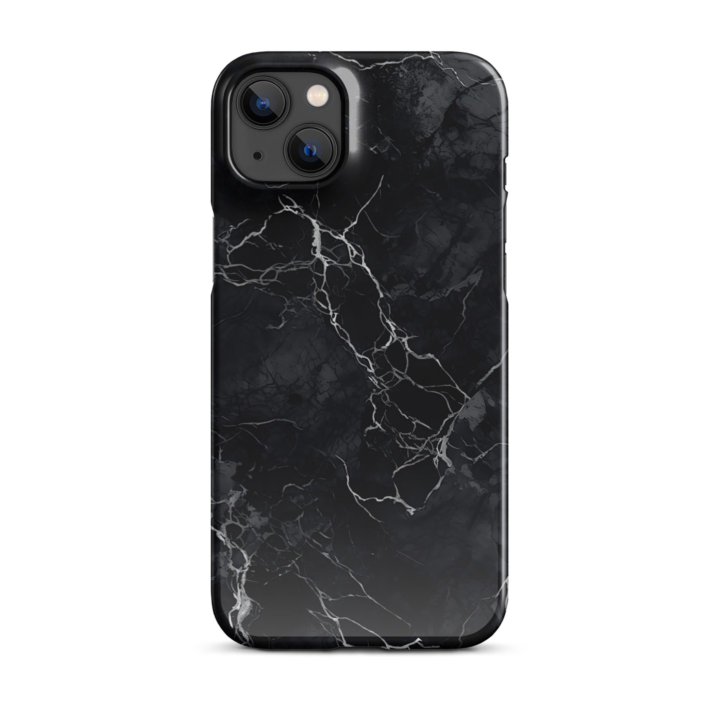 Onyx Opulence | Black Marble Design iPhone Case